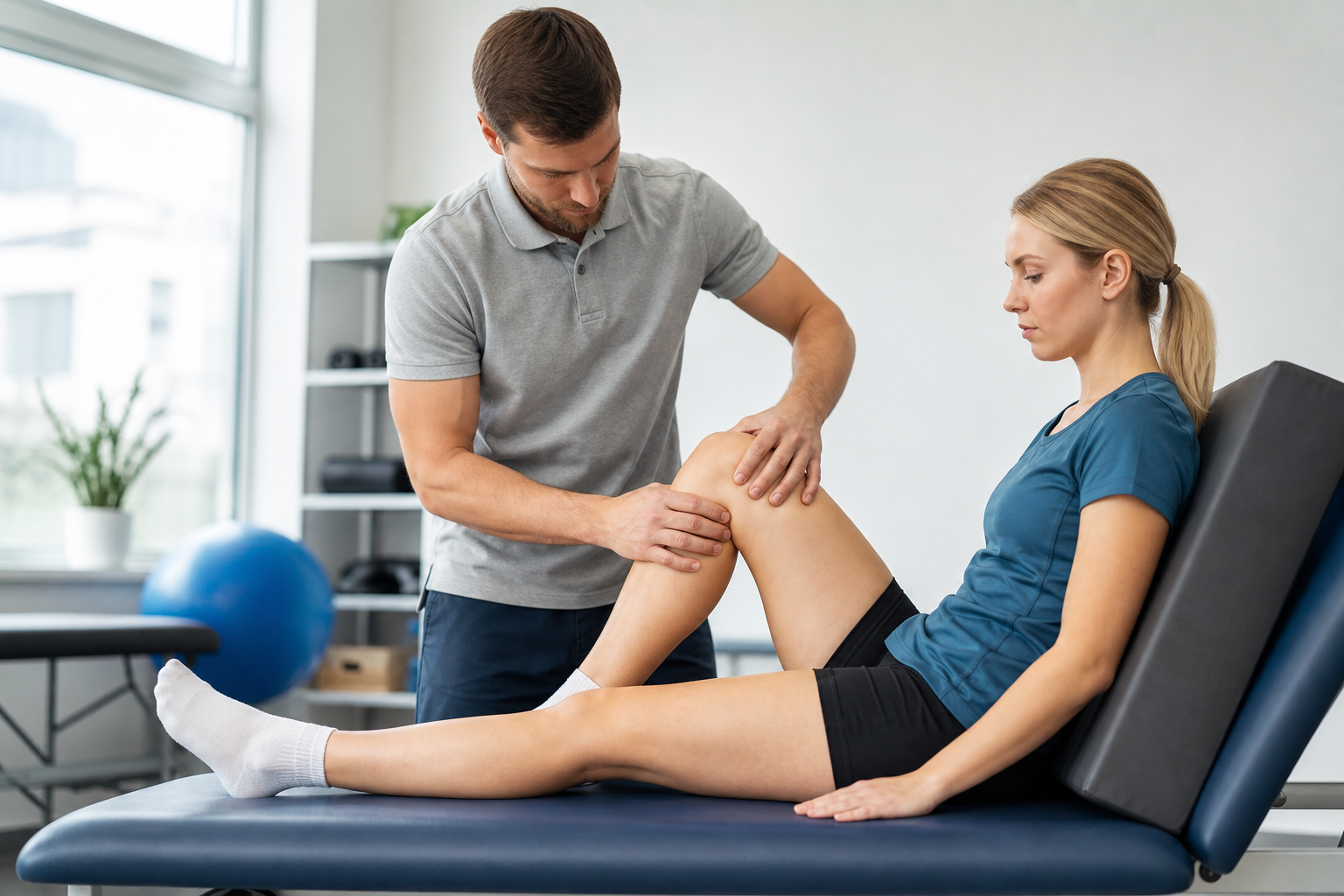 Titelbild zu „Physiotherapeutische Rehabilitation: Funktionswiederherstellung nach orthopädischen Eingriffen“